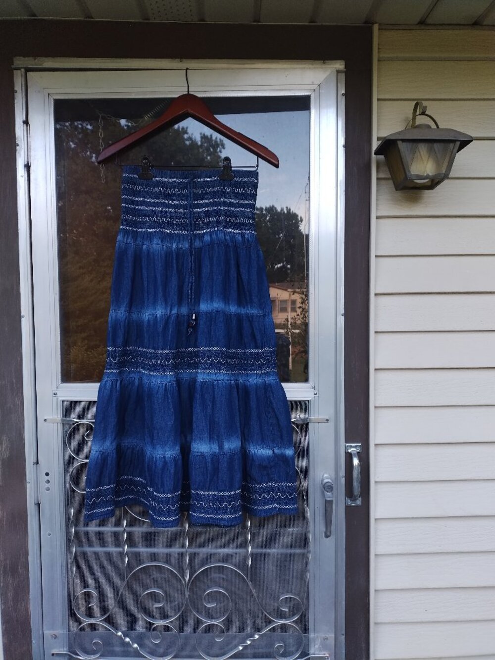 Convertible smocked strapless / halter dress or tiered skirt 100% cotton